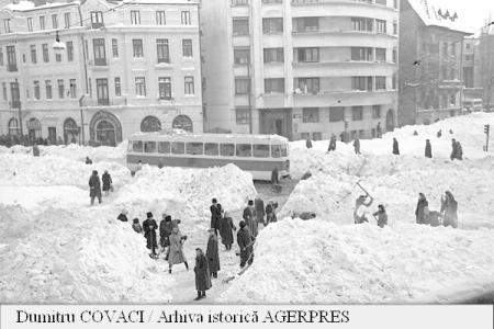 Marele viscol din 1954 - foto preluat de pe www1.agerpres.ro