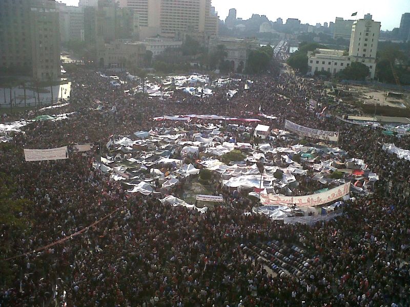 Revoluția egipteană din 2011 (Demonstrators in Cairo's Tahrir Square on 8 February 2011) - foto preluat de pe en.wikipedia.org