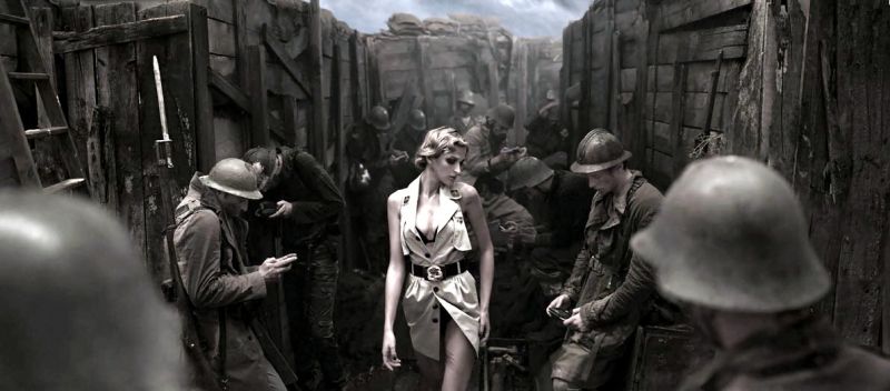 world-war-fashion-model-painting