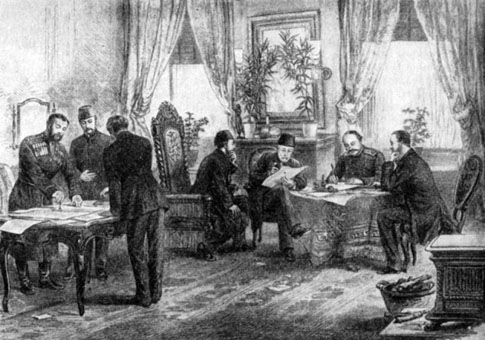 Semnarea Tratatului de la San Stefano, Turcia, 3 martie 1878 - foto preluat de pe istoria.md
