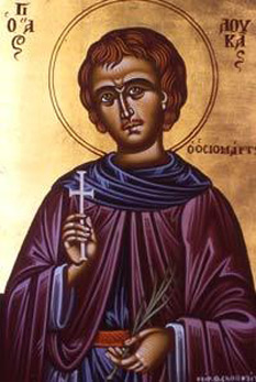 Sfântul Cuvios Nou Mucenic Luca din Mitilini (†23 martie 1802). Prăznuirea sa în Biserica Ortodoxă se face la 23 martie - foto:   basilica.ro