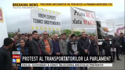 protest transportatori - foto (captura video)  B1.ro