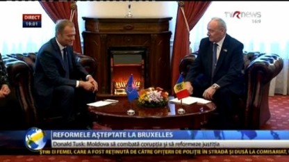Donald Tusk in Rep. Moldova - foto preluat de pe stiri.tvr.ro