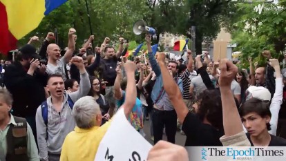 Protest împotriva defrişărilor abuzive -foto (captura video) - epochtimes.ro