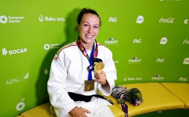 Judokana Andreea Chițu - medaliată cu aur la Jocurile Europene de la Baku
foto - stiri.tvr.ro (baku2015.com)