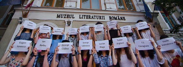 Protest la Muzeul Literaturii Române (iunie 2014) - foto - taranista.wordpress.com