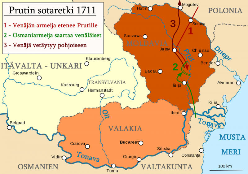 Războiul Ruso-Turc, Campania din 1711 - foto: ro.wikipedia.org