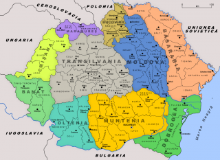 Judeţele şi regiunile istorice ale României Mari după 1926 - foto - ro.wikipedia.org