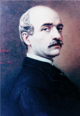 Vasile Alecsandri (n. 21 iulie S.N. 2 august 1821, undeva în ținutul Bacăului, Moldova — d. 22 august S.N. 3 septembrie 1890, Mircești, județul Roman, România) a fost un poet, dramaturg, folclorist, om politic, ministru, diplomat, membru fondator al Academiei Române, creator al teatrului românesc și al literaturii dramatice în România, personalitate marcantă a Moldovei și apoi a României de-a lungul întregului secol al XIX-lea - portret realizat de Constantin Daniel Stahi- foto preluat de pe ro.wikipedia.org