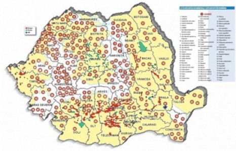 Harta bogăţiilor din subsolul României - foto: zf.ro