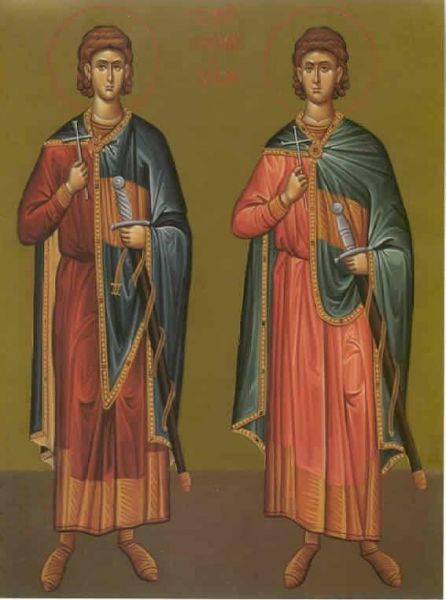 Sfinţii Mari Mucenici Serghie şi Vah. Prăznuirea lor de către Biserica Ortodoxă Romana se face la data de 7 octombrie - foto: doxologia.ro