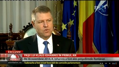 Intreviu în exclusivitate: Klaus Iohannis, după un an de mandat (@TVR1) - foto (captura): youtube.com