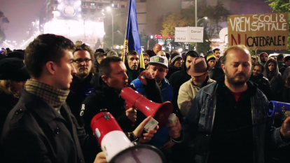 Protest (Forum) Bucuresti, Piata Universitatii, 7 noiembrie 2015
foto (captura): youtube.com