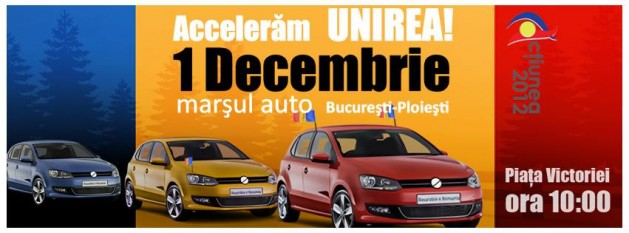 AI MAȘINĂ? Fă UNIREA vizibilă pe 1 DECEMBRIE! - foto: facebook.com