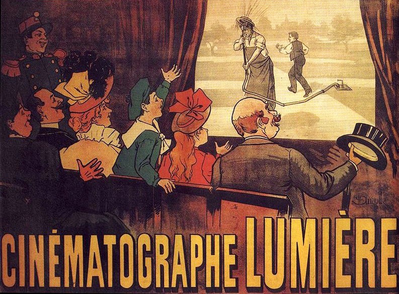 Afișul primelor spectacole de cinematograf Lumiére - foto preluat de pe ro.wikipedia.org
