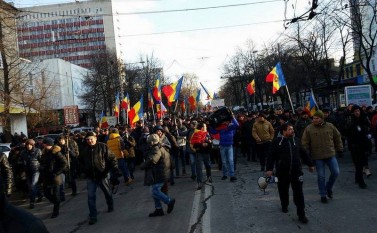 Proteste la Chişinău (24 ianuarie 2016) - foto: Epoch Times România