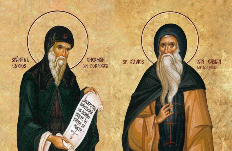 Sf. Cuv. Ioan Casian (†435) şi Gherman (†405-415), din Dobrogea - foto preluat de pe ziarullumina.ro