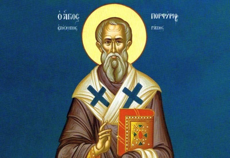 Sf. Ier. Porfirie, Episcopul Gazei (cca 347 - 420) - foto preluat de pe ziarullumina.ro