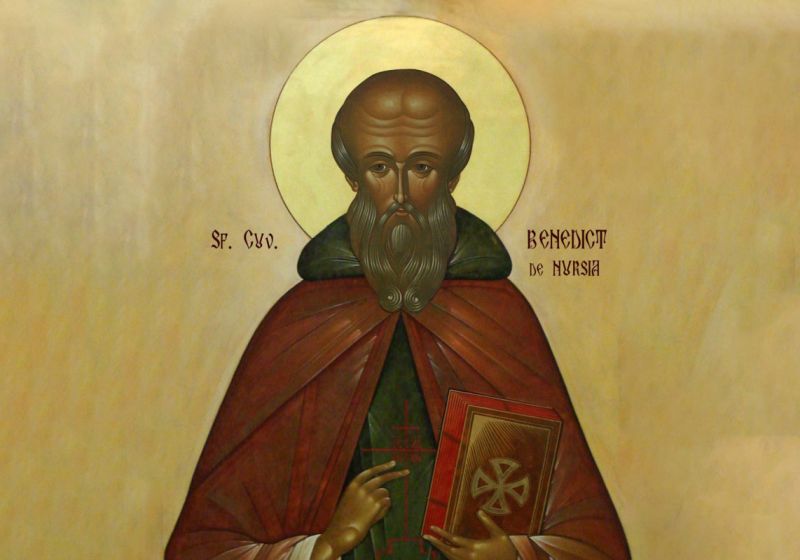 Sf. Cuv. Benedict de Nursia (480 - 543) - foto preluat de pe ziarullumina.ro