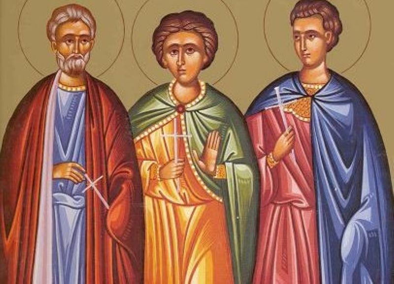 Sf. Mc. Codrat, Ciprian, Dionisie - foto preluat de pe basilica.ro