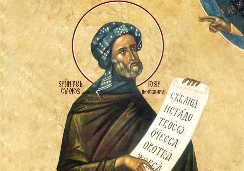 Sfântul Cuvios Iosif  Imnograful (816 - 885) - foto preluat de pe ziarullumina.ro