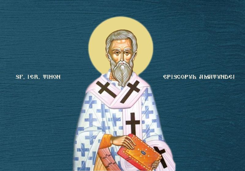 Sfântul Tihon, Episcopul Amatundei († 424) Prăznuirea sa de către Biserica Ortodoxă se face la data de 16 iunie - foto preluat de pe ziarullumina.ro