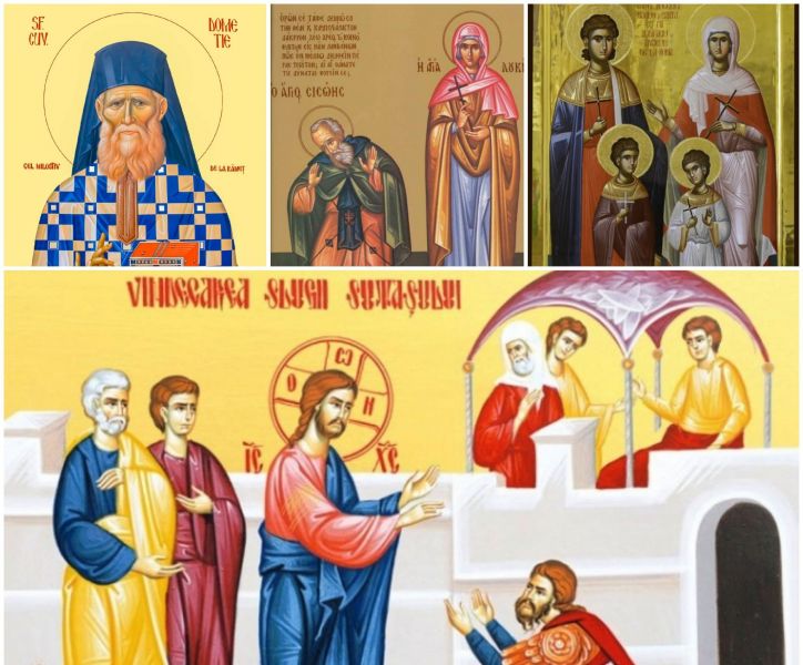 Sf. Cuv. Dometie cel Milostiv de la Râmeţ; Sf. Cuv. Sisoe cel Mare; Sf. Mc. Lucia din Roma; Sf. Mc. Marius, soţia sa Marta şi fiii lor, Audifaciu şi Avacum; Vindecarea slugii sutașului