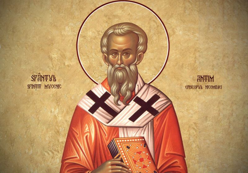 Sf. Sfințit Mc. Antim, Episcopul Nicomidiei (sec. III - IV) - foto preluat de pe ziarullumina.ro