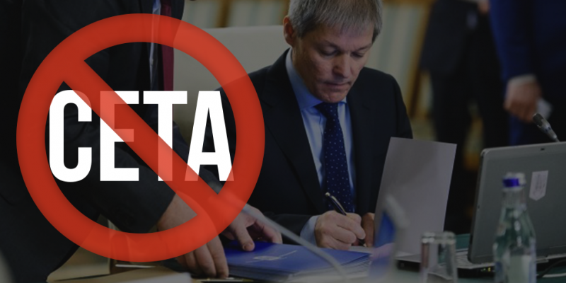 Scrie-i lui Cioloș să nu semneze CETA - foto: de-clic.ro