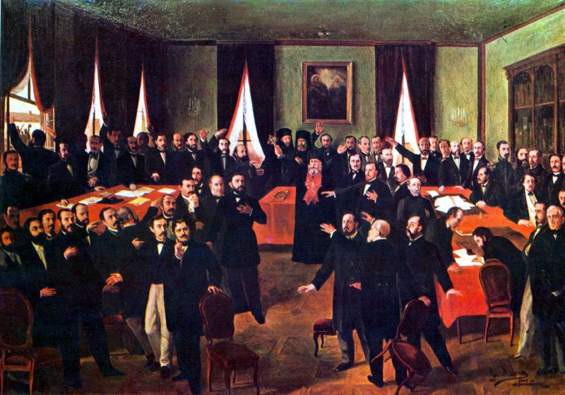 "Proclamarea Unirii" (24 ianuarie 1859) de Theodor Aman - foto preluat de pe ro.wikipedia.org