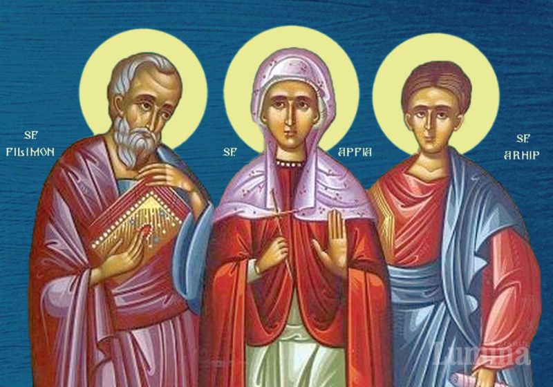 Sf. Ap. Filimon, Apfia şi Arhip (†68 d.Hr.) - foto preluat de pe ziarullumina.ro