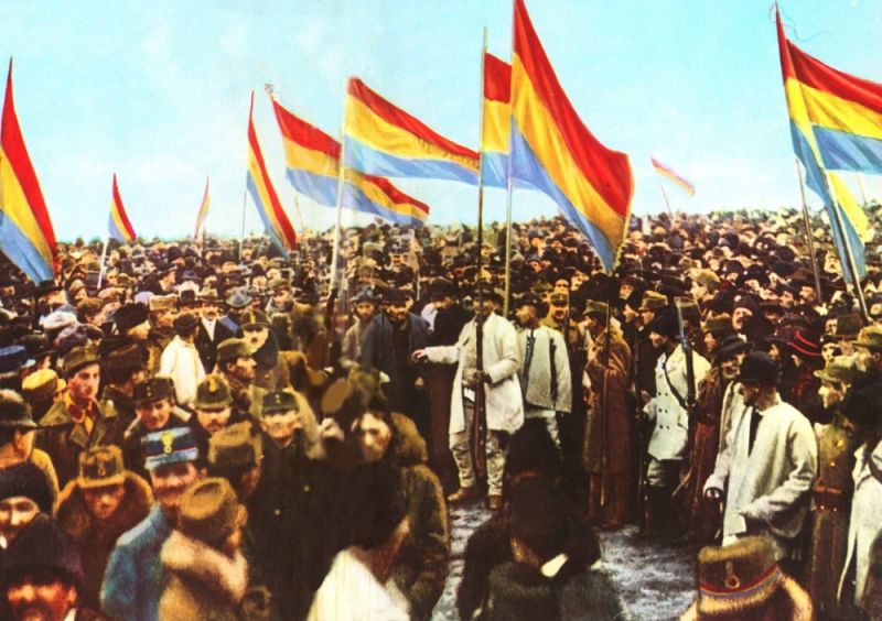 Adunarea Naţională a Românilor de la Alba Iulia 1 decembrie 1918 - foto preluat de pe cersipamantromanesc.wordpress.com
