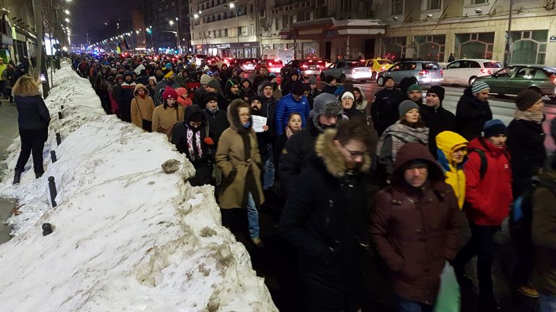 Protest "NU Legii Gratierii Si Amnistiei" (București - 18 ianuarie 2017) - foto: Sergiu Brega