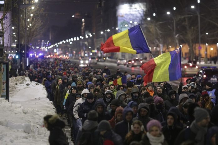 Protest "NU Legii Gratierii Si Amnistiei" (București - 18 ianuarie 2017) - foto: marturiilehierofantului.blogspot.ro
