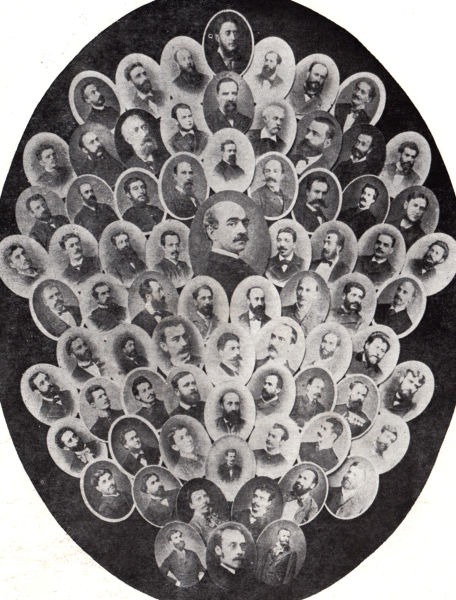Portret colectiv al membrilor Junimii în 1883 - foto preluat de pe ro.wikipedia.org