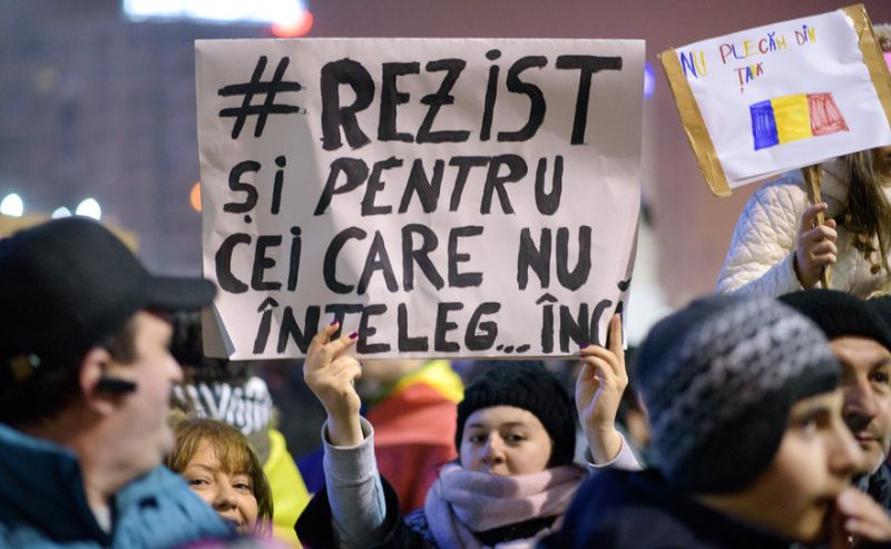 Protest la Guvern [ziua a 6-a - 5 februarie 2017] - foto: Mihuţ Savu / Epoch Times România