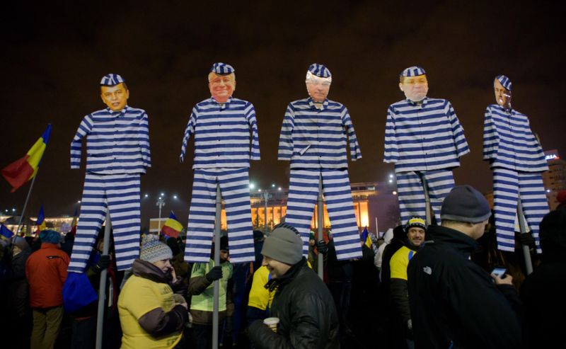 Protest la Guvern, februarie 2017 - foto: Mihuţ Savu / Epoch Times România