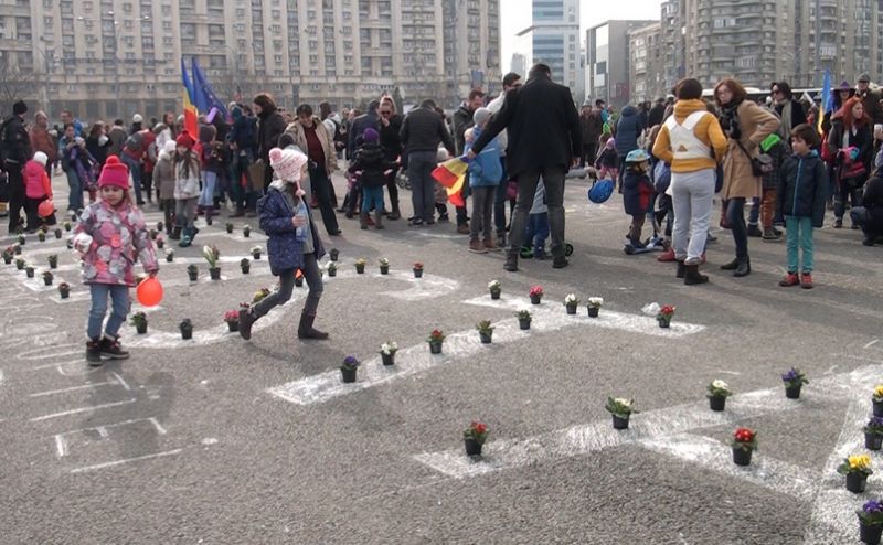 Protestul copiilor, 18 februarie 2017 - foto: Epoch Times