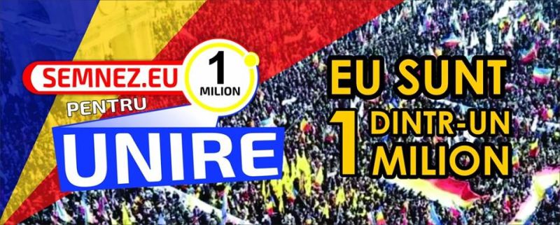 1 milion pentru Unire - Initiativa cetateneasca de revizuirea a Constituţiei prin introducerea unui preambul - foto preluat de pe www.facebook.com