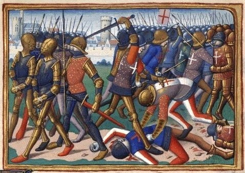 Bătălia de la Cravant (31 iulie 1423) - Parte din Războiului de 100 de Ani - Ilustraţie medievală a bătăliei de la Cravant din secolul al XV-lea - foto preluat de pe ro.wikipedia.org