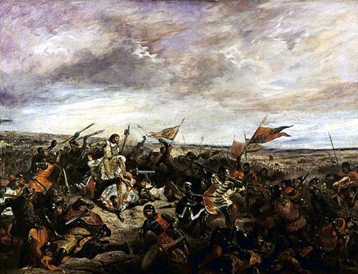 Bătălia de la Poitiers (19 septembrie, 1356) - Parte din Războiului de 100 de Ani) pictură realizată de Eugène Delacroix - foto preluat de pe en.wikipedia.org