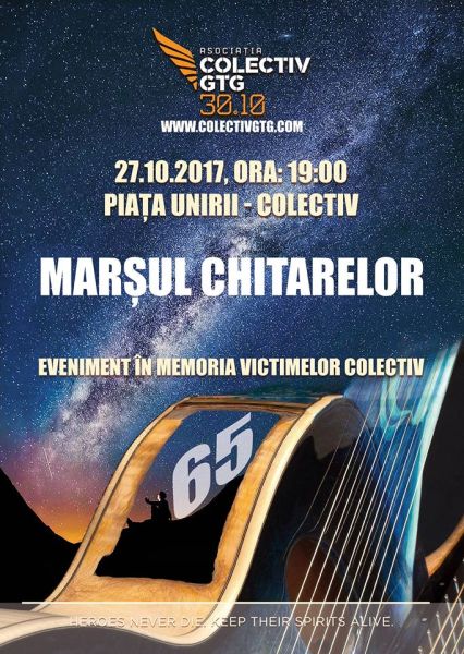 Marșul chitarelor Colectiv - foto preluat de pe facebook.com