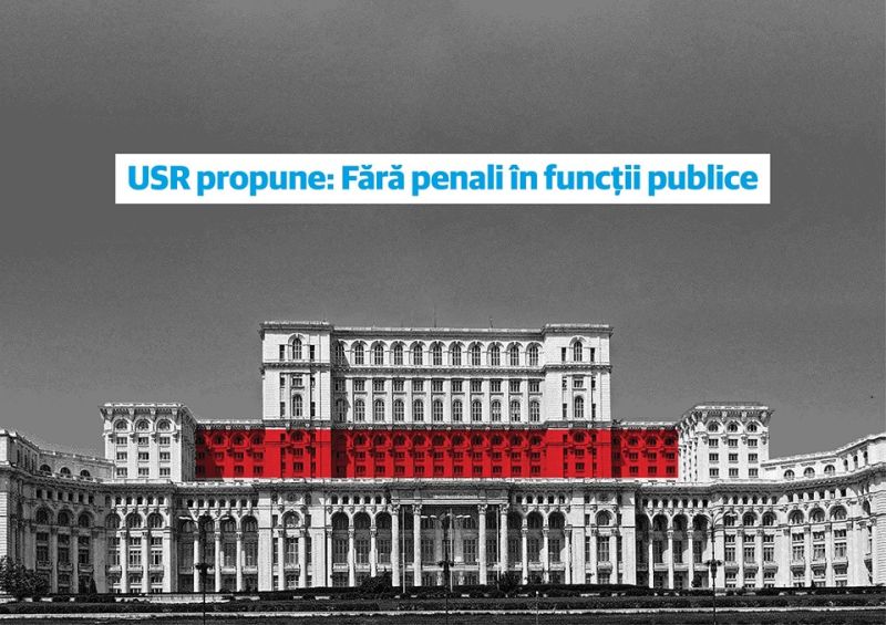 USR strânge semnături pentru a interzice prin Constituție penalii în funcții publice - foto preluat de pe facebook.com