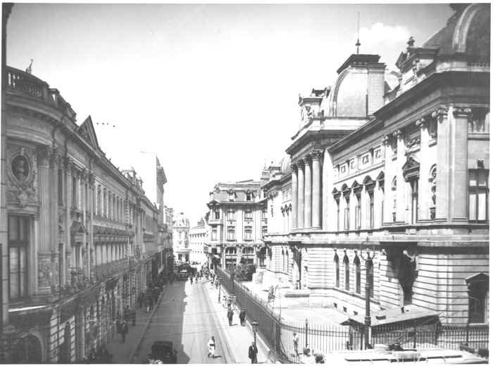 Sediul Băncii Naționale a României în anii 1920 (str. Lipscani) - foto preluat de pe en.wikipedia.org