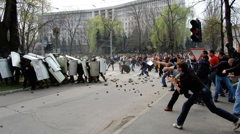 Protestele de la Chişinău din 2009 - foto preluat de pe stiri.tvr.ro