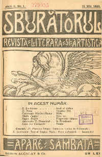 Sburătorul - revistă literară artistică şi culturală (19 aprilie 1919 - 7 mai 1921 și martie 1926 - iunie 1927) - ffoto preluat de pe dspace.bcucluj.ro