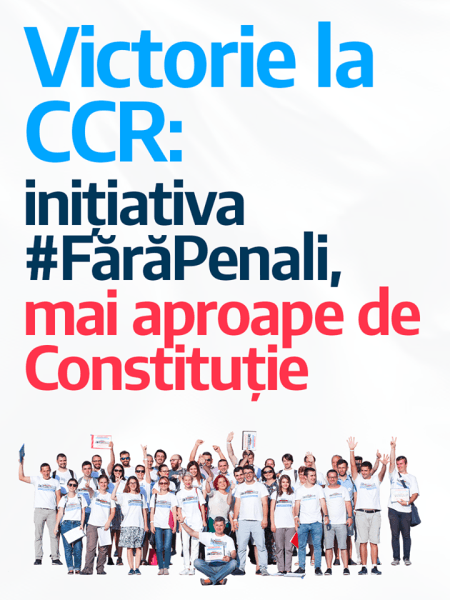 Fără Penali în funcții publice - Inițiativa cetățenească de modificare a Constituției -  foto preluat de pe facebook.com/Uniunea Salvați România - USR