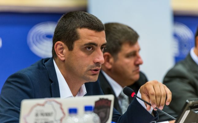 Unirea Republicii Moldova cu România - proiect european (UNITED. Better for Europe, better for people, better together - titlul prezentării din Parlamentul European) - foto preluat de pe adevarul.ro