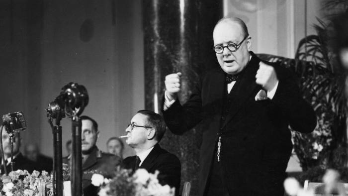 Winston Churchill la Universitatea din Zürich (19 septembrie 1946) - foto preluat de pe www.ft.com