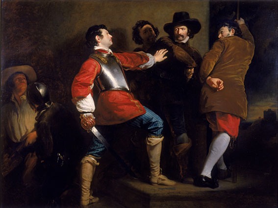 Descoperirea Complotului Prafului de Pușcă și prinderea lui Guy Fawkes (c. 1823) de Henry Perronet Briggs - foto preluat de pe ro.wikipedia.org
